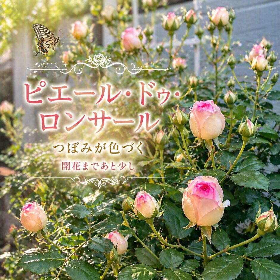 ピエール・ドゥ・ロンサール　開花直前　5/1